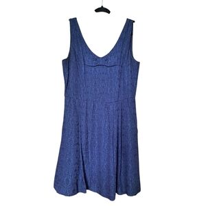 🇨🇦 Birds Of North America - Turtle Dove - Blue Sleeveless Dress - Size 12